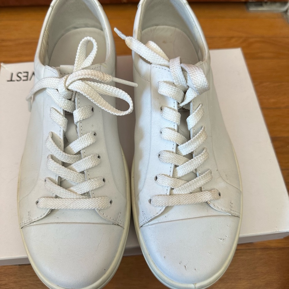 Ecco Women's White Leather Sneakers